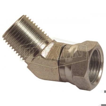 Dixon Swivel Nut Elbow, 1-11-1/2 Nominal, Female NPSM x MNPT, Steel, Domestic 1503-16-16